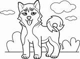 Discover Husky Puppy Coloring Page For Dog Lovers  Home sketch template