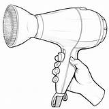 Coloring Pages Of A hair dryer In Hand Generative Ai  Premium AI sketch template