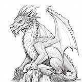 Unique Dragon Coloring Pages For Kids sketch template