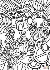 Abstract Doodle coloring page  Free Printable Coloring Pages sketch template