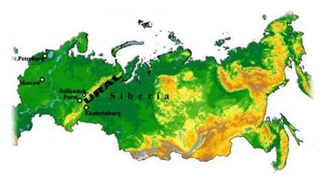 Ural River Map Russia