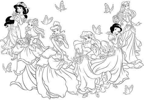 Dibujos de Princesas Disney para colorear e imprimir gratis