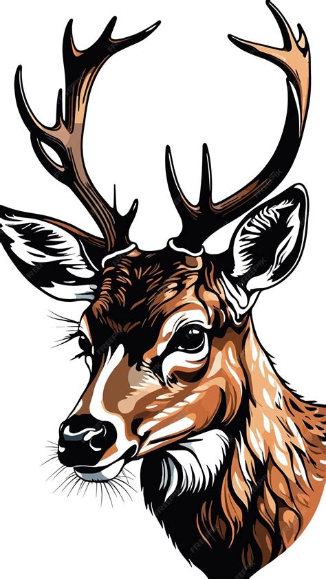 Premium Vector | Deer drawing cartoon artwork vector