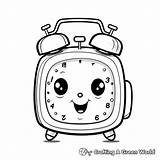 Alarm Clock Coloring Pages  Free & Printable sketch template
