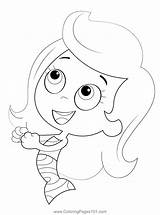 Dancing Molly Coloring Page For Kids  Free Bubble Guppies Printable sketch template