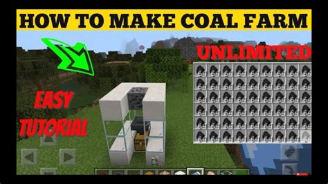 HOW TO MAKE INFINITE COAL FARM IN MINECRAFT || MINECRAFT P.E - YouTube