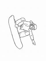 Snowboarding coloring Pages sketch template
