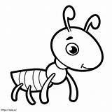 Regular Ant coloring page sketch template
