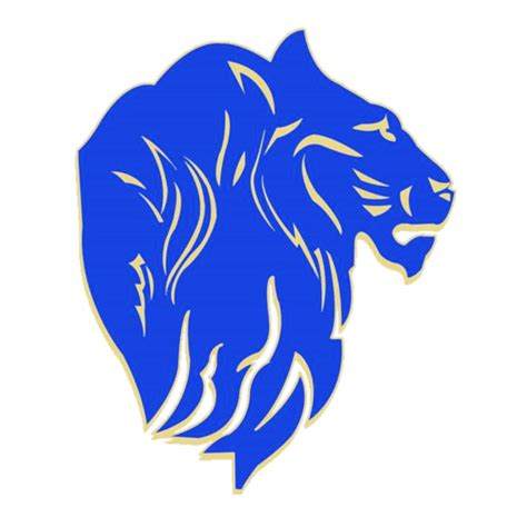 White and Blue Lion Logo
