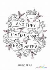 Live Happy ever After  Coloring Pages For Kids sketch template