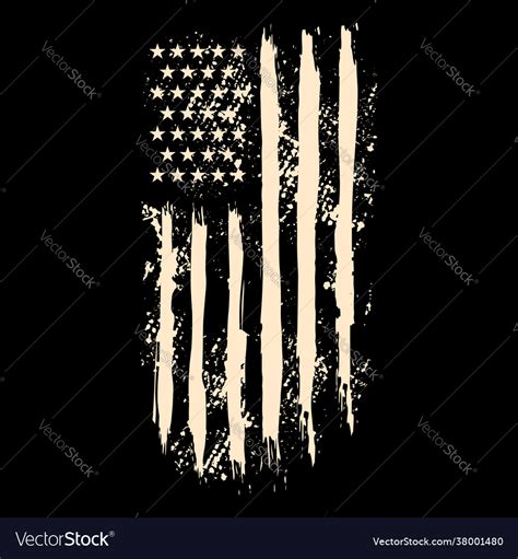 American flag in grunge style design element Vector Image