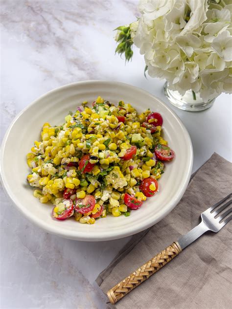 Summer Grilled Corn Salad with Feta Cheese - Rana's Recipe