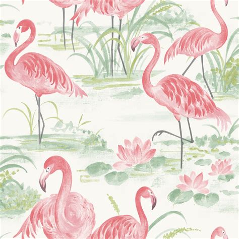 NuWallpaper Pink Flamingo Beach Peel and Stick Wallpaper, NUS3679 | Walmart Canada