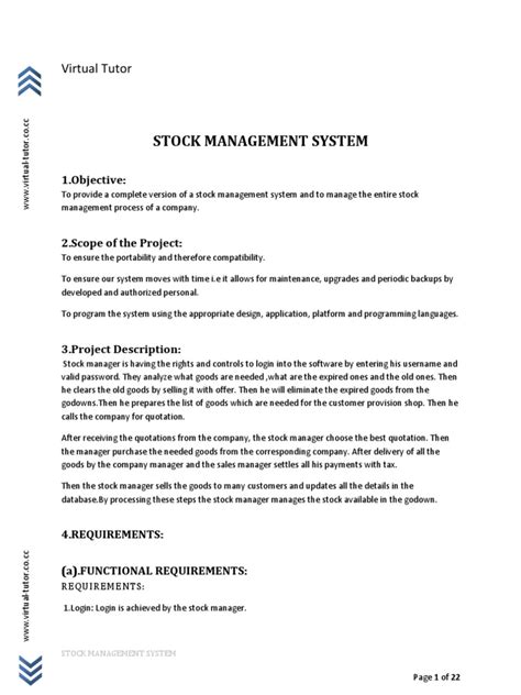 Stock Management System | PDF | Use Case | Unified Modeling Language