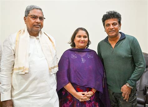 Actor, producer Dr Shiva Rajkumar, wife meet Karnataka Chief Minister ...