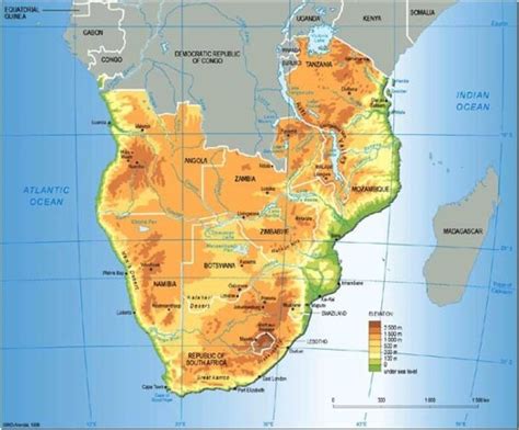 Topographical Map Of Africa