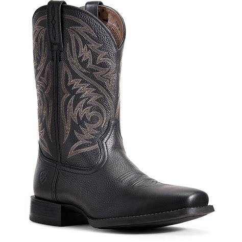 Ariat Men's Sport Herdsman Western Boots - Black | elliottsboots