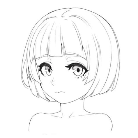 Manga Female Head