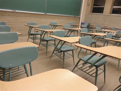 Student Desks in Classroom Picture | Free Photograph | Photos Public Domain