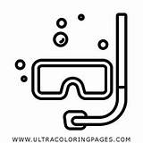 Snorkeling Mask Coloring Page  Ultra Coloring Pages sketch template