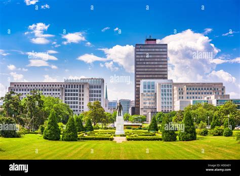 Baton Rouge, Louisiana, USA skyline from Louisiana State Capitol Stock ...