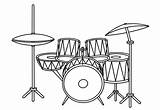 Drum Coloring Page sketch template
