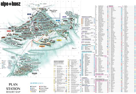 Alpe d'Huez tourist map