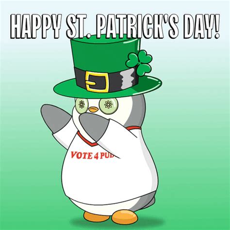 St Patricks Day Penguin GIF by Pudgy Penguins