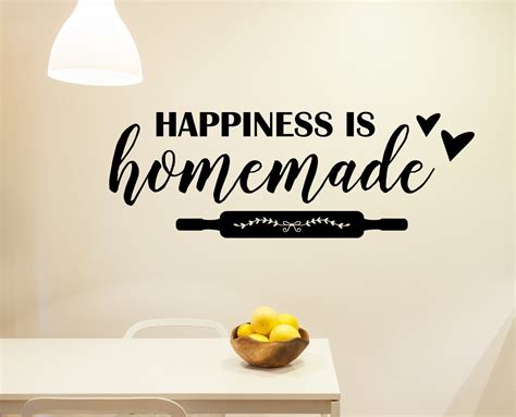 Happiness is homemade Decal, Kitchen Decal, Kitchen Decor, Kitchen wall ...