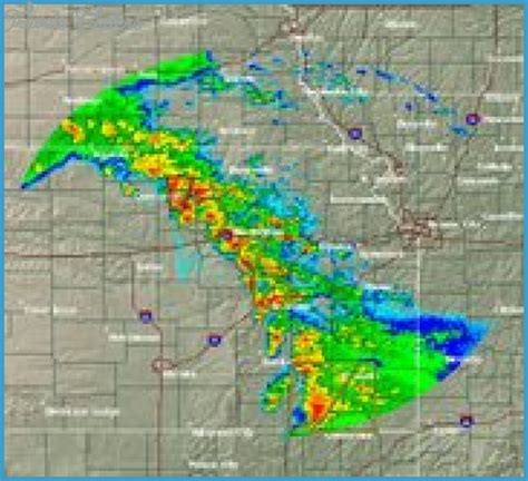 Kansas Weather Map - TravelsFinders.Com