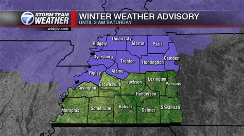 Winter Weather Advisory for Northwest Tennessee - WBBJ TV