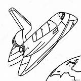 Colorful Space Shuttle Orbiting Earth Coloring Page 22183 17536 sketch template
