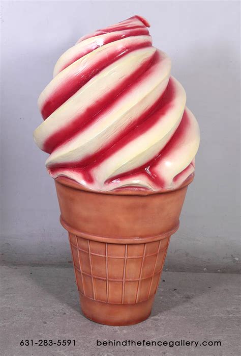 Wafer Cone Soft Serve Strawberry Twist Ice Cream Cone [ICE130016H-S] - $785.00 : Behind the ...