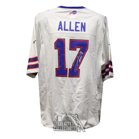 Josh Allen Autographed Buffalo Bills White Nike Jersey - BAS | Steel City Collectibles