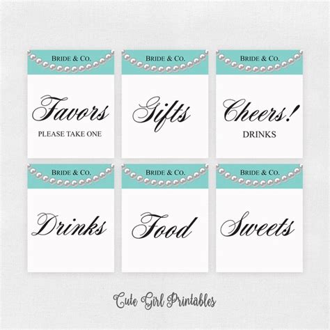 Printable Party Signs Downloadable Bridal Shower Signs Party | Etsy