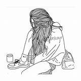 Hipster Tumblr Girl Coloring Pages Sketch Page sketch template