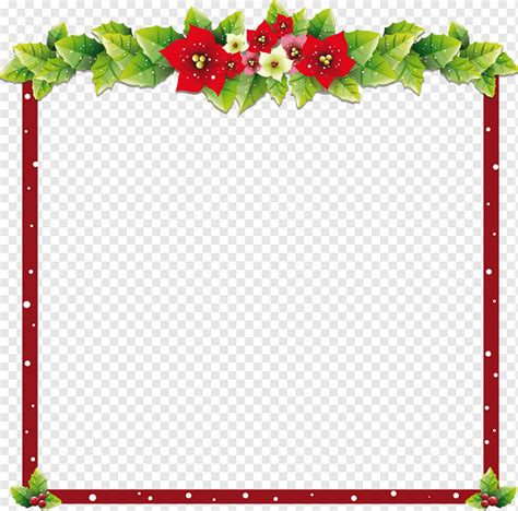 Christmas ornament Santa Claus, simple frame, border, holidays, leaf png | PNGWing