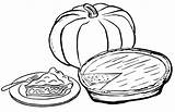 Thanksgiving Pies Pages Coloring sketch template