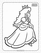 Princess Peach Mario Coloring Pages Super Images sketch template