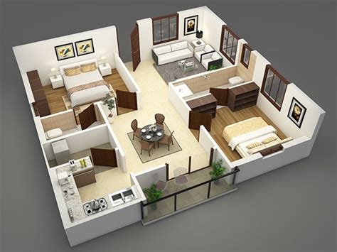 2bhk House Plan, 3d House Plans, House Layout Plans, Model House Plan ...