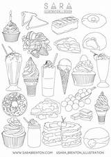 Dessert Coloring Pages sketch template
