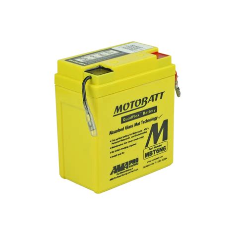 Motobatt MBT6N6 6V 6Ah AGM Battery - Free Shipping | Battery Mart