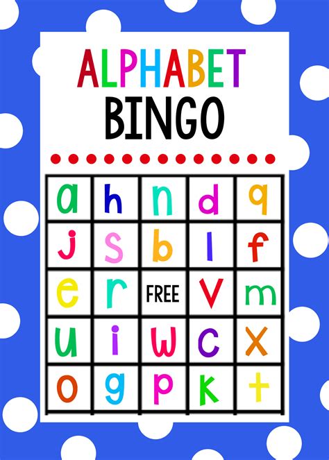 Lowercase Alphabet Bingo Game - Crazy Little Projects | Printable Bingo ...