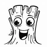 Dibujo De Tronco árbol Dibujos Animados Personajes Páginas Para  sketch template