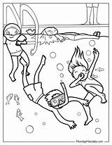 20 Swimming Coloring Pages Free PDF Printables  pages sketch template
