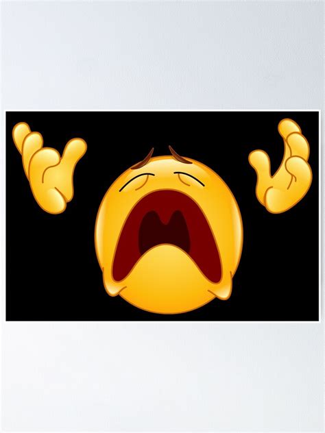 "Sad Emoji Disappearing Meme Screaming Face" Poster for Sale by fomodesigns | Redbubble