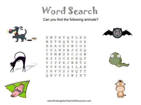 Animal Word Searches