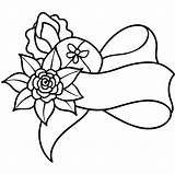 A flower and Ribbon coloring Page 53097789 Vector Art At Vecteezy sketch template