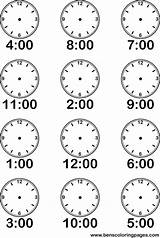 Drawing The Hour Clock Preschool coloring page sketch template