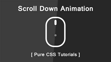 Css Scroll Down Animation - Pure CSS Tutorials - Custom Scroll Down Indicator - YouTube